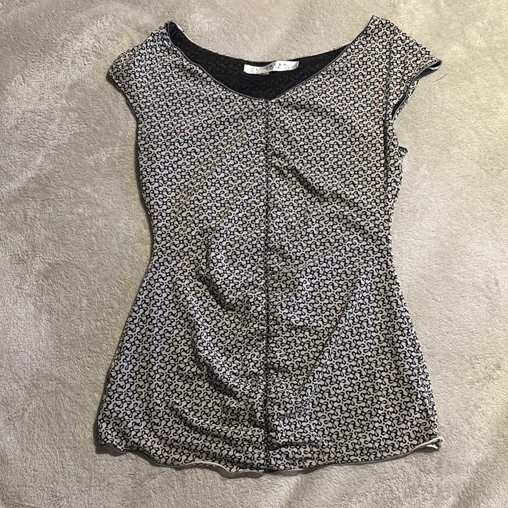 Studio M Monochrome Geometric Blouse